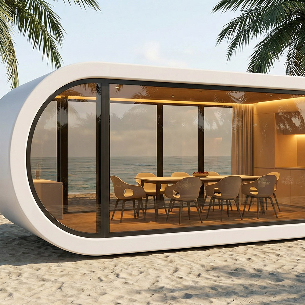 不規則な形状の単層の取り外し可能な Apple Cabin カプセル