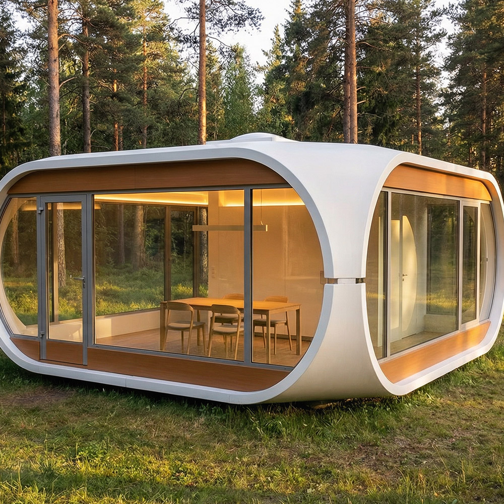 不規則な形状の単層の取り外し可能な Apple Cabin カプセル