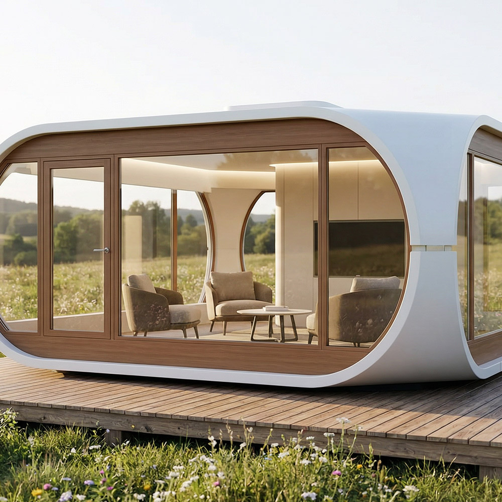 不規則な形状の単層の取り外し可能な Apple Cabin カプセル