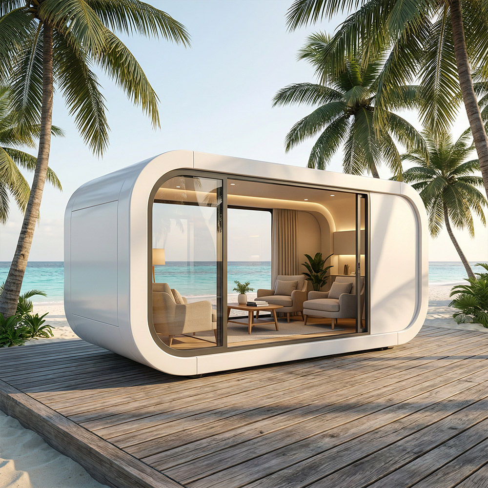 不規則な形状の単層の取り外し可能な Apple Cabin カプセル