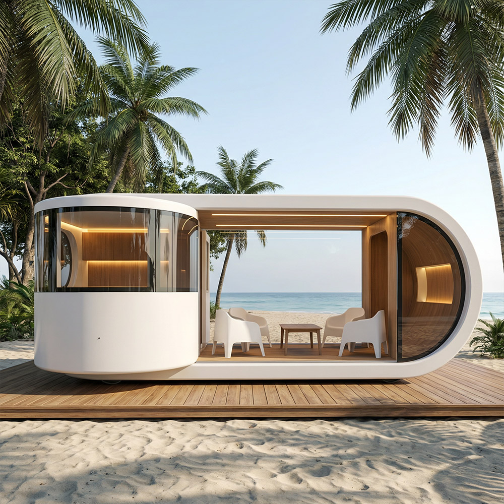 不規則な形状の単層の取り外し可能な Apple Cabin カプセル