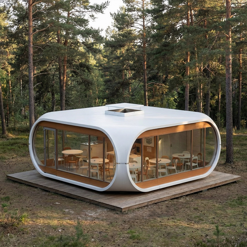 不規則な形状の単層の取り外し可能な Apple Cabin カプセル