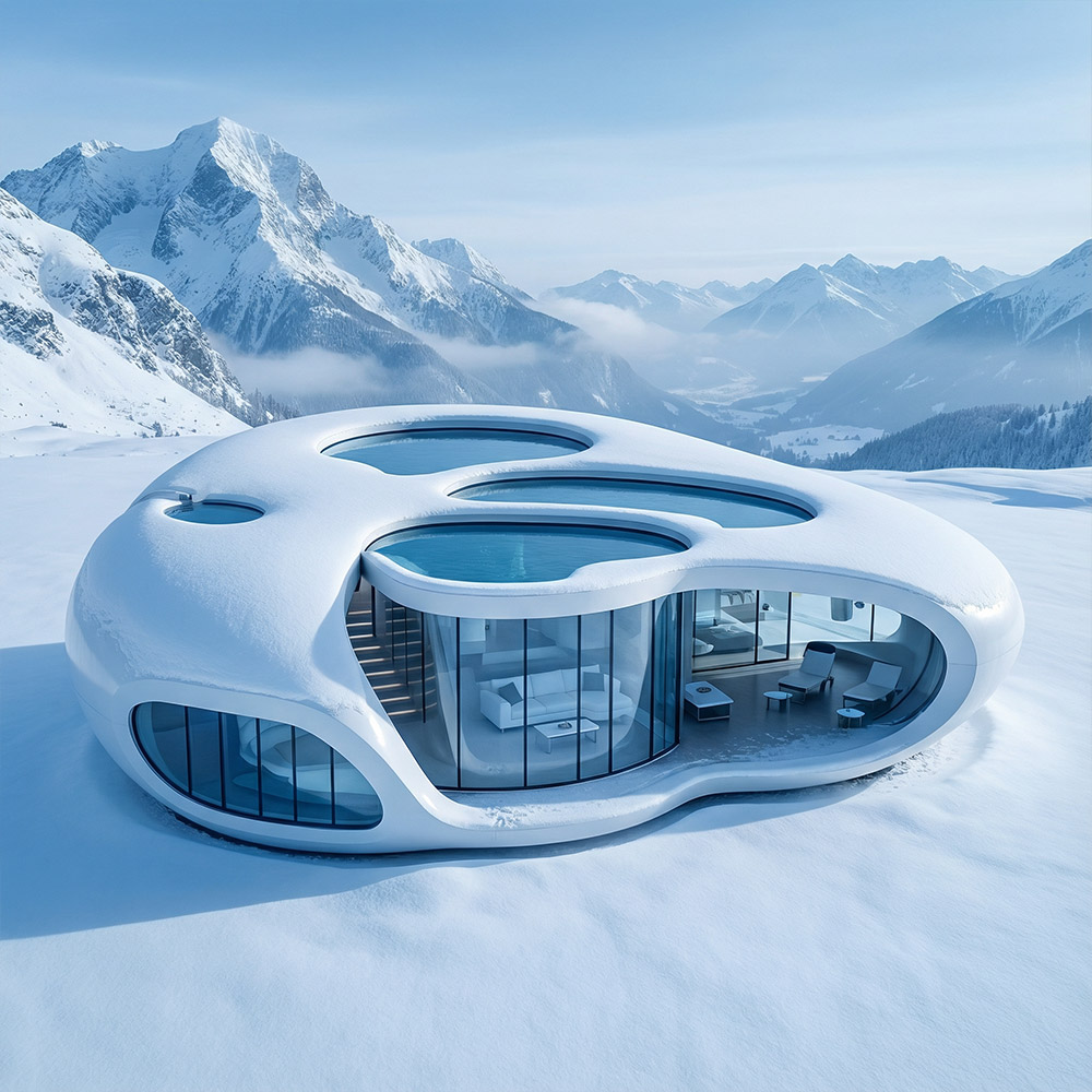 不規則な形状の単層の取り外し可能な Apple Cabin カプセル