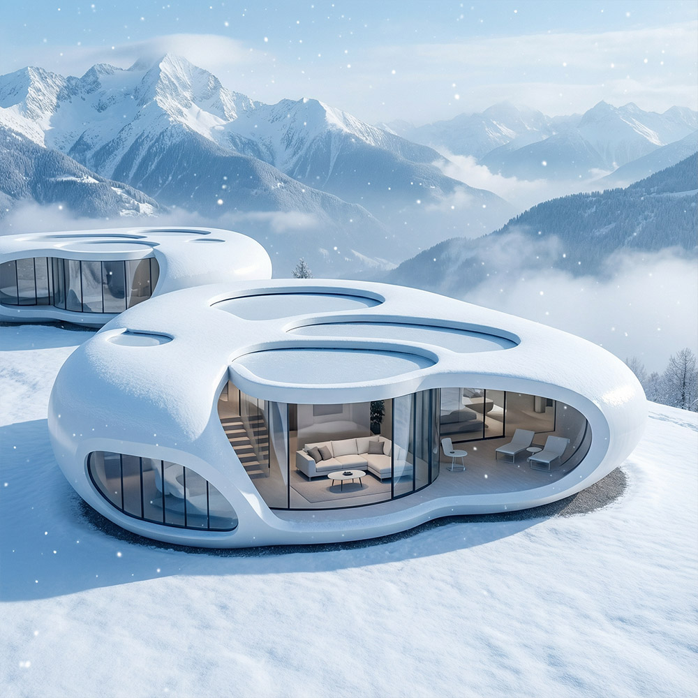 不規則な形状の単層の取り外し可能な Apple Cabin カプセル