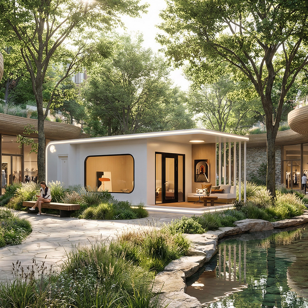 不規則な形状の単層の取り外し可能な Apple Cabin カプセル