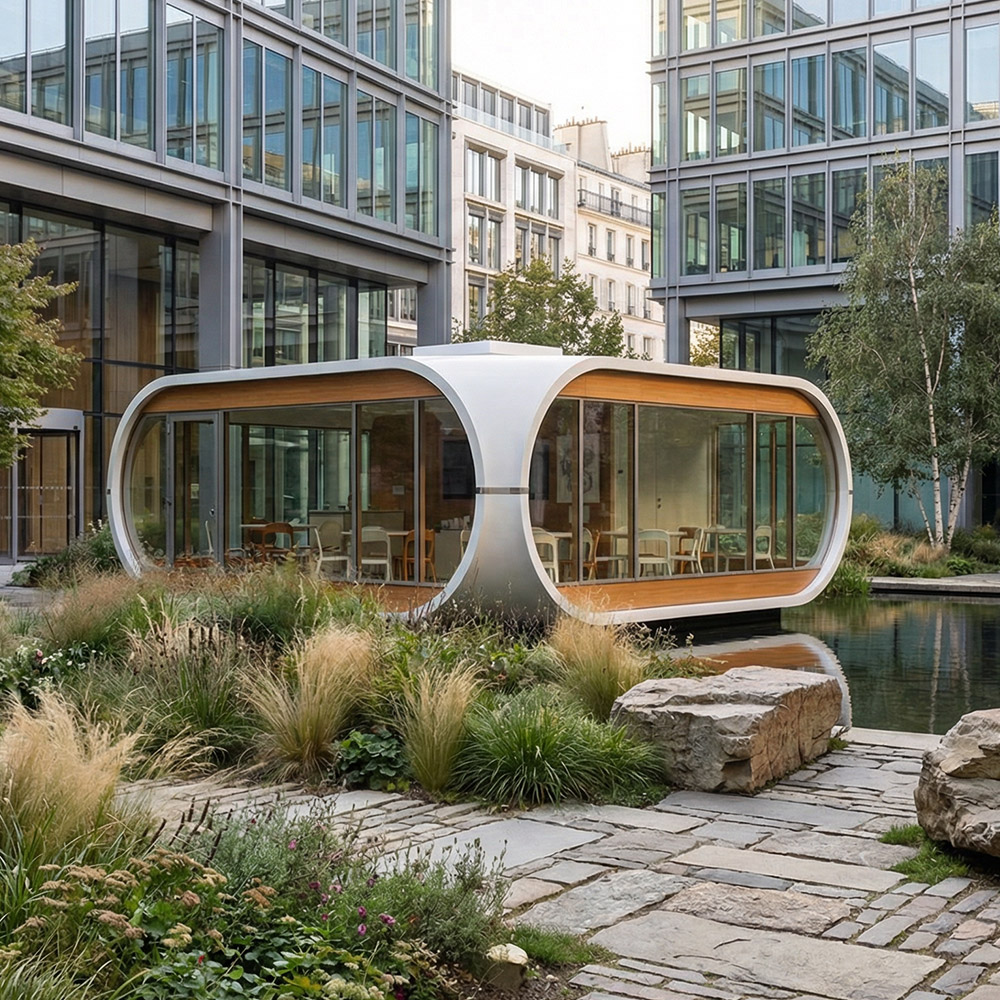 不規則な形状の単層の取り外し可能な Apple Cabin カプセル