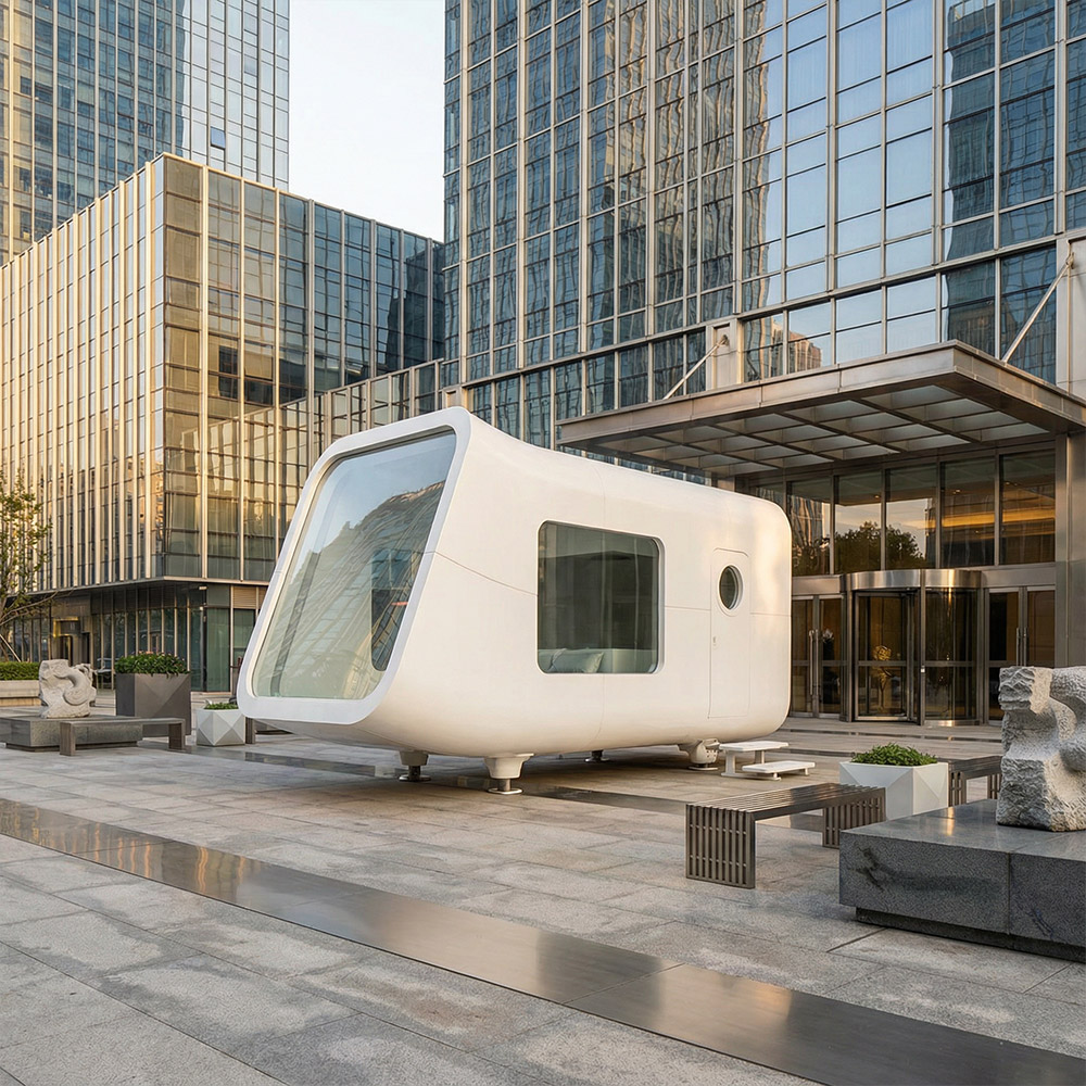 不規則な形状の単層の取り外し可能な Apple Cabin カプセル