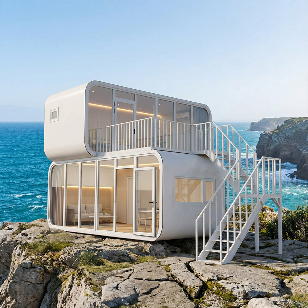 アクセス階段付きポータブルスマート屋外スペースカプセル住居
