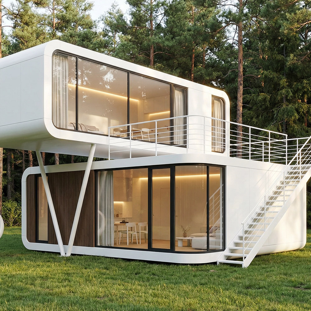 アクセス階段付きポータブルスマート屋外スペースカプセル住居